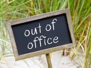 out of office sign