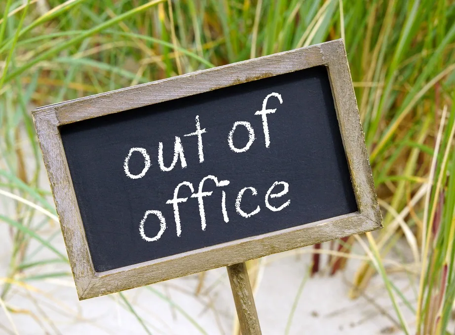 out of office sign