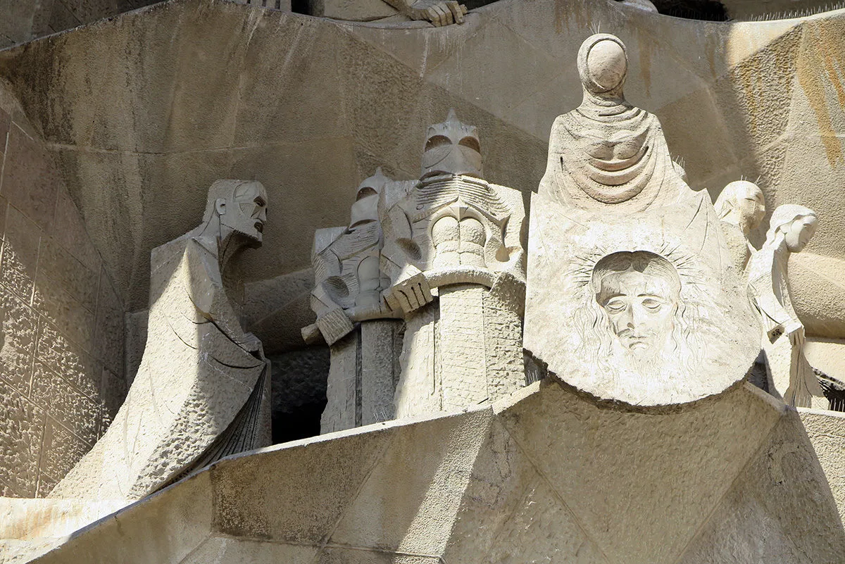 Passion facade of Sagrada Familia, Barcelona