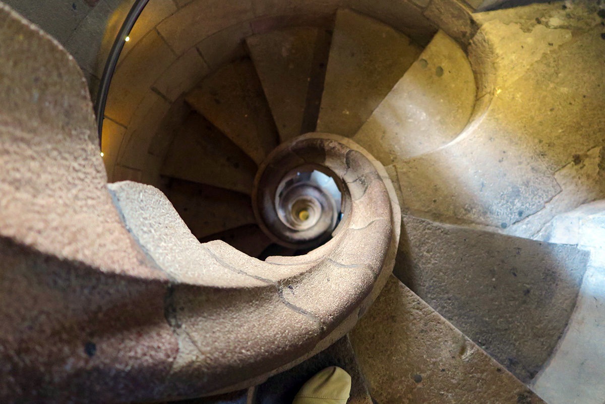 Staircase in Nativity Tower of Sagrada Familia, Barcelona