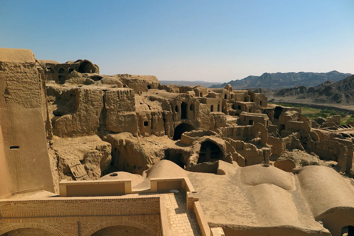 Beautiful mud structures of Kharanaq on the former silk road