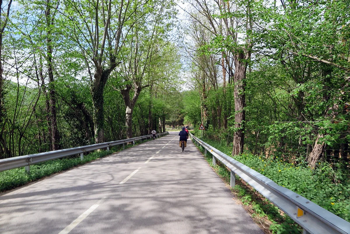 Electric bike ride near Sant Hilari Sacalm, Spain