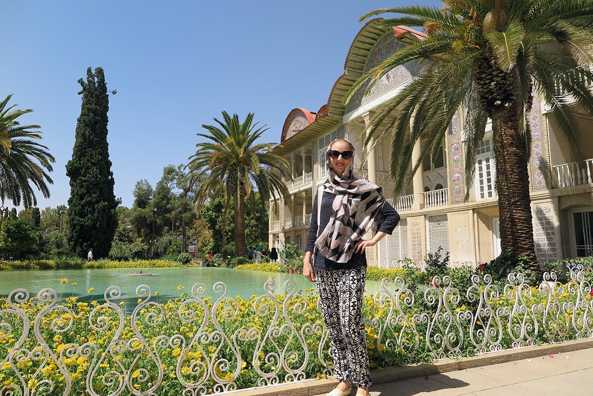 Beautiful colorful garden in Shiraz, Yazd