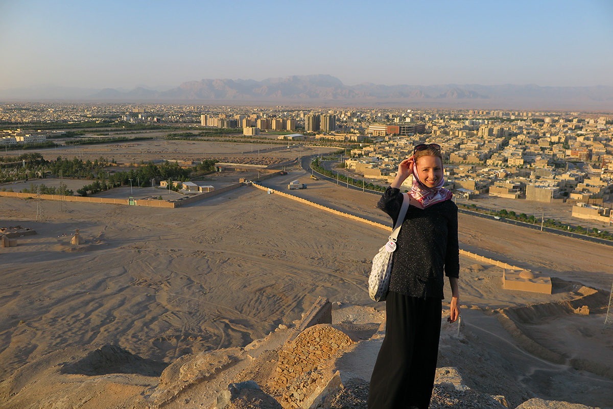 On top of the Tower of Silence near Yazd