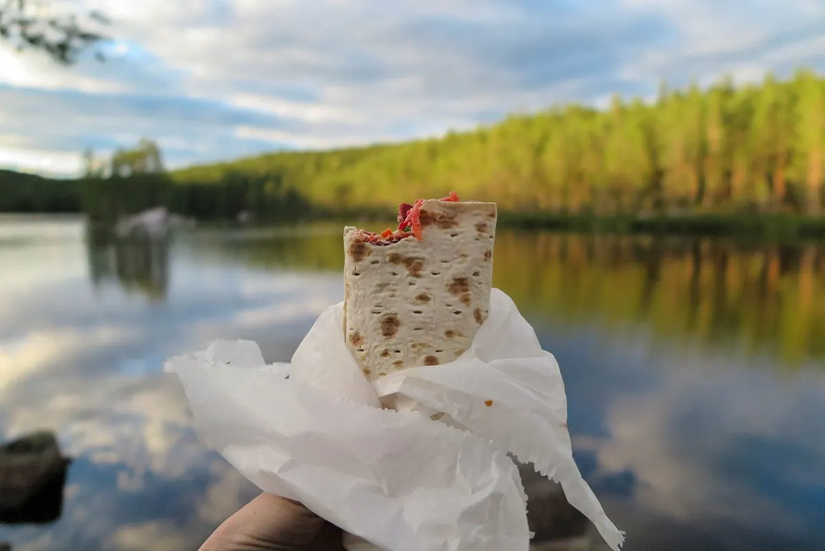 The most delicious wrap in the world enjoyed in Västmanland www.travelgeekery.com