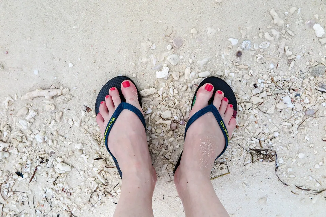 Enjoying the sandy beach on Kalanggaman Island