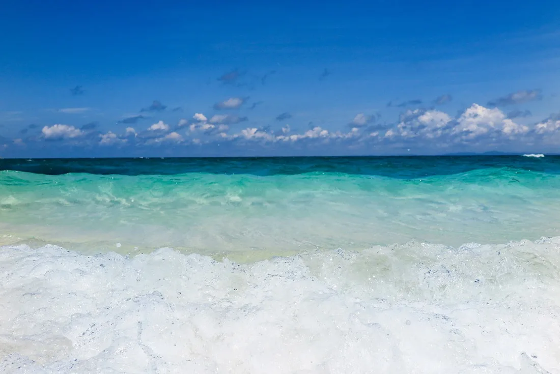 The pristine inviting waters of Kalanggaman