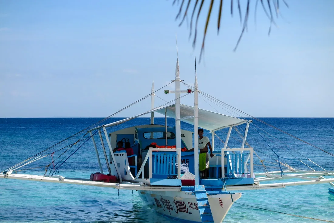 A pump boat on Kalanggaman Island, Philippines