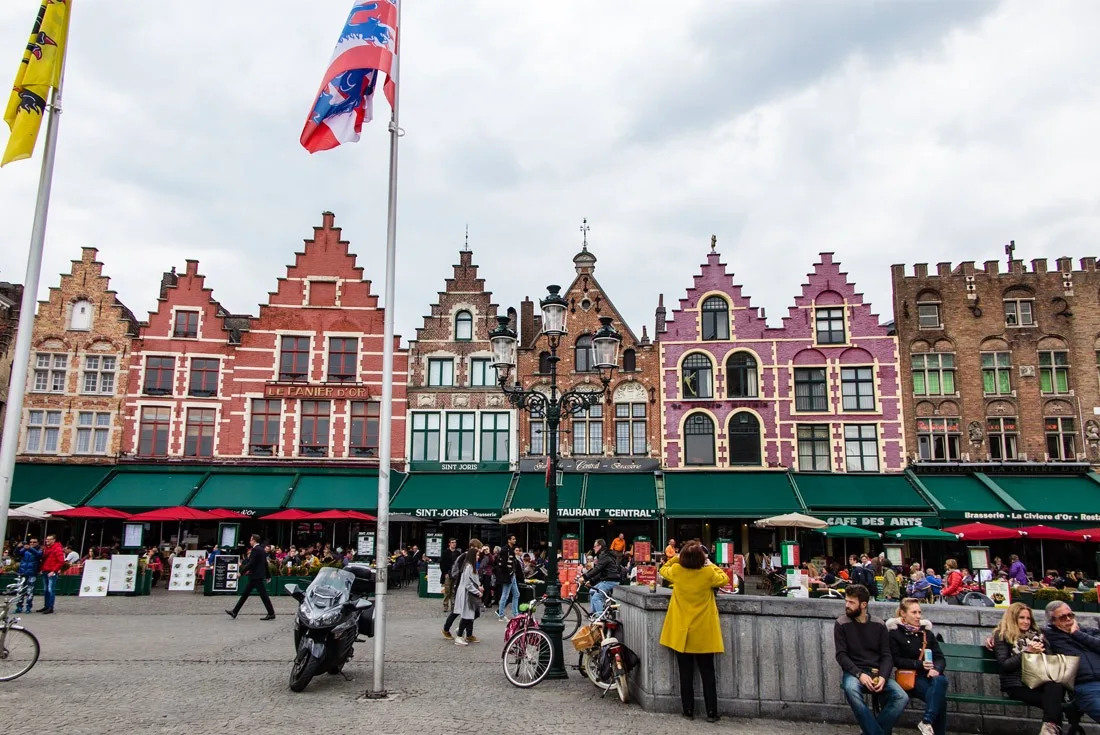 Main square in Bruges, Belgium