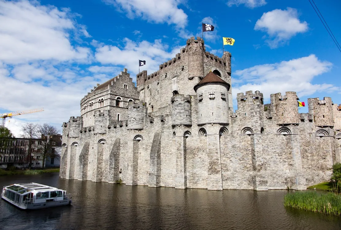 Castle of the counts in Ghent and the spot where students protested against rising beer prices from :)