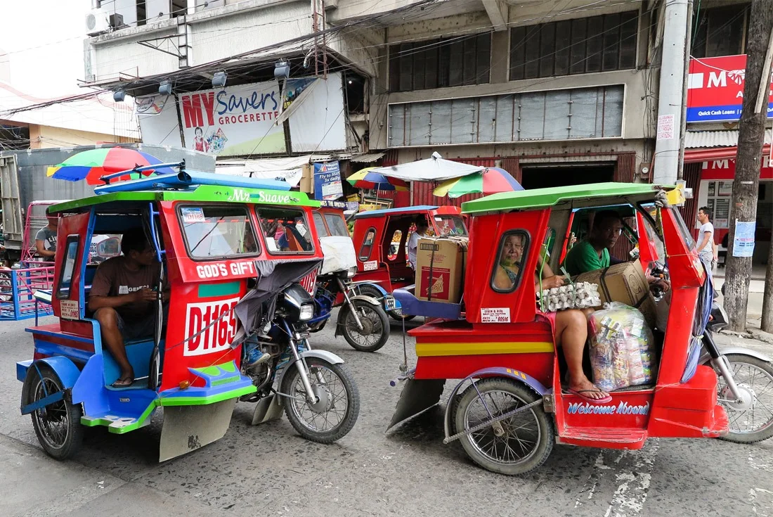 Habal habal taxis in Tacloban, Leyte