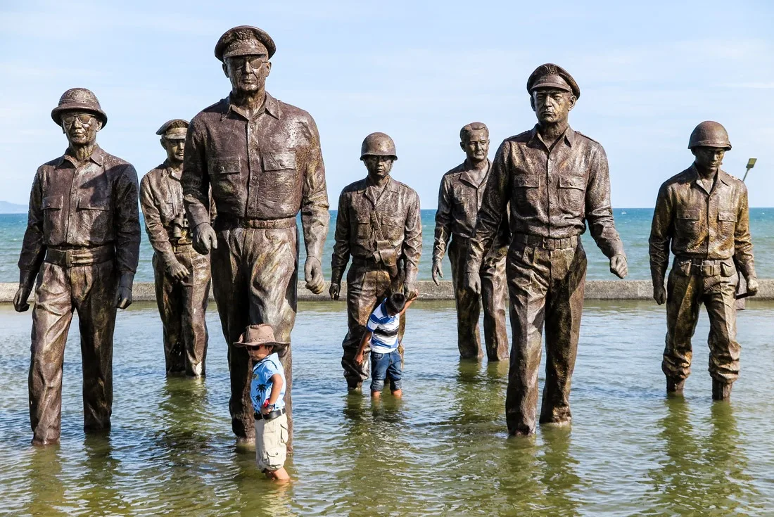 Statue of Gen. McArthur Landing in Leyte, Philippines