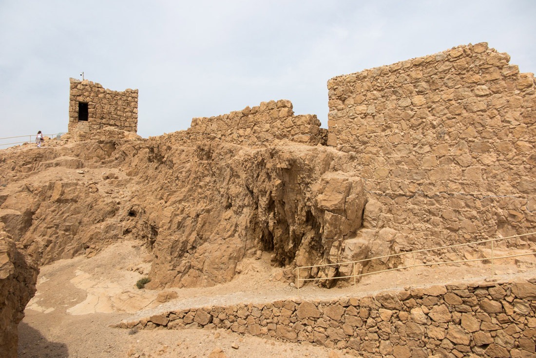 What's left of the ancient fortification of Masada
