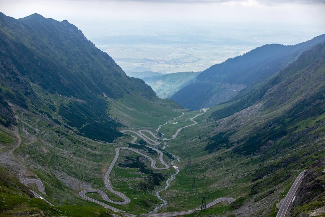 Hairpin turns and serpentines on Transfagarasan