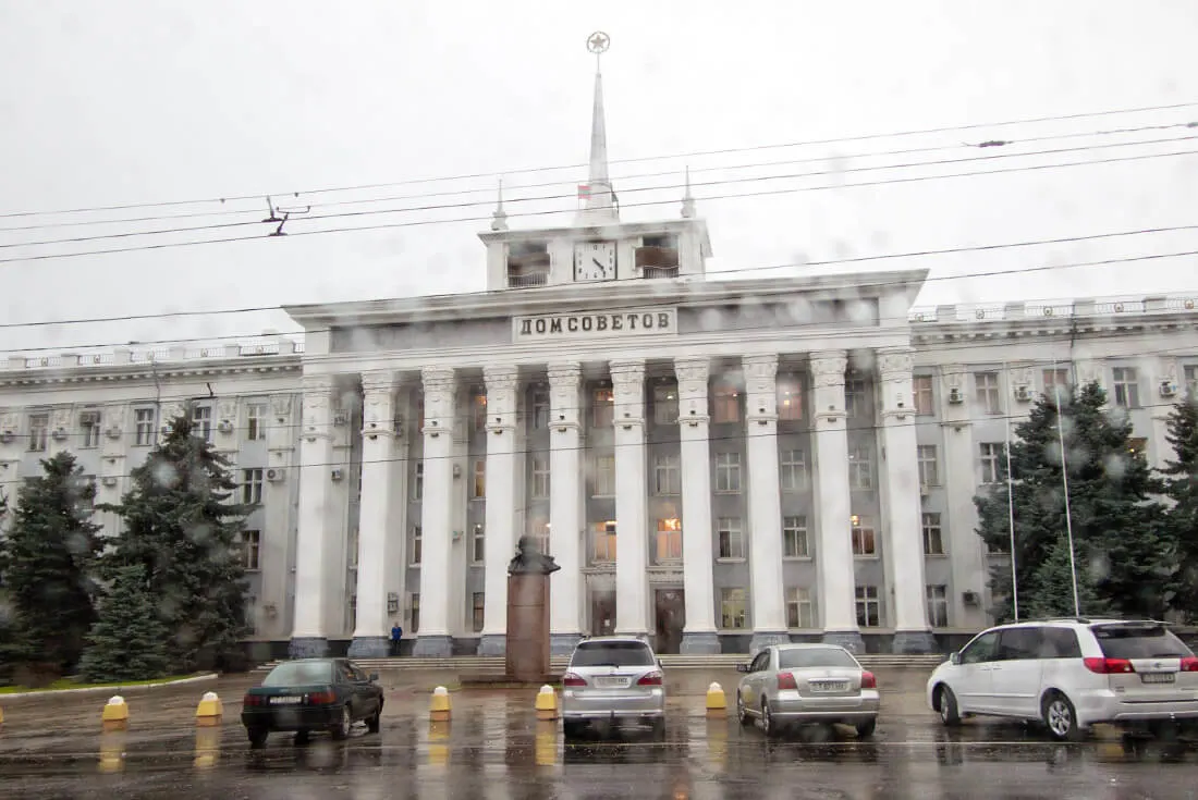 Transnistrian Parliament on a rainy day...