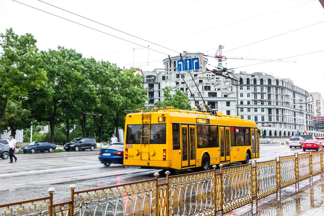 Cute trolleybuses in Tiraspol.. actually these look pretty modern!