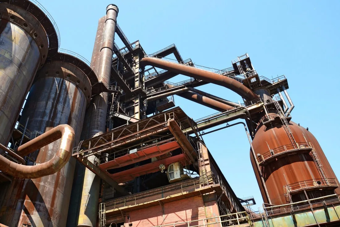 Remnants of mines and iron processing plants in Dolní Oblast Vítkovice