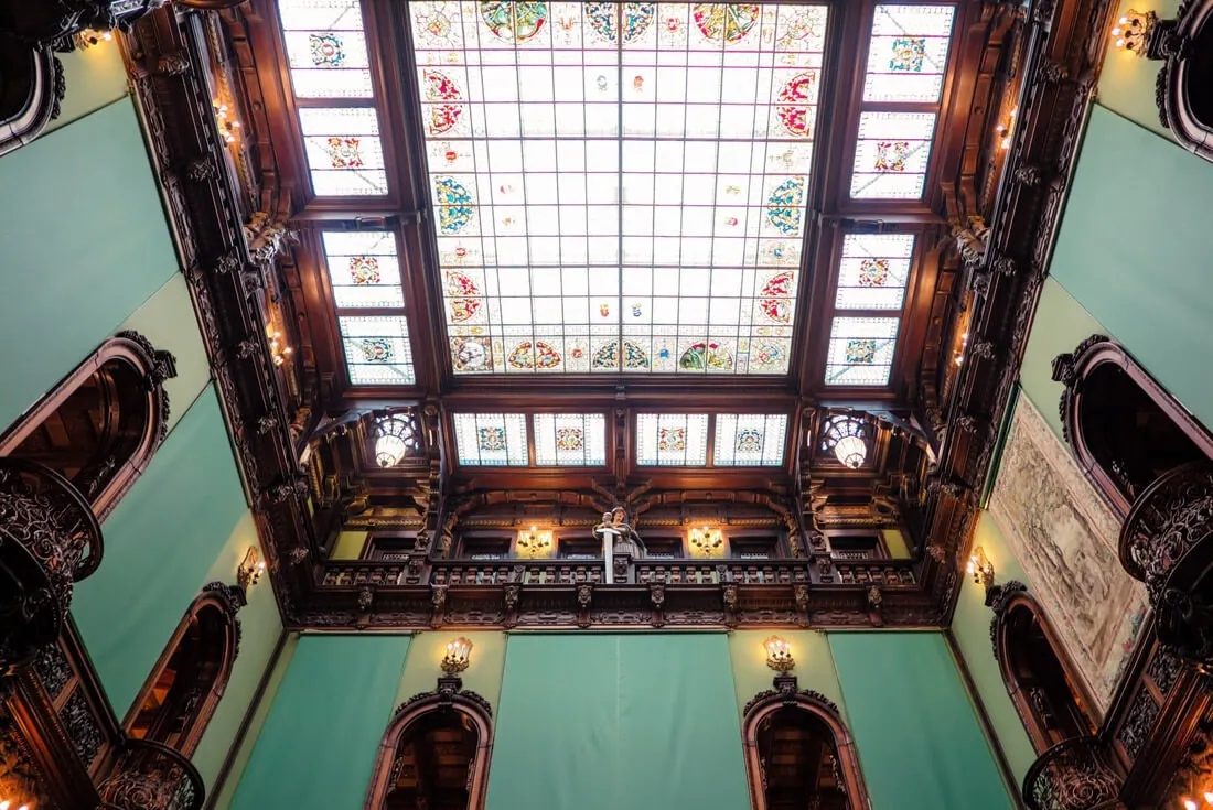 Opening roof in Peles Castle, Romania