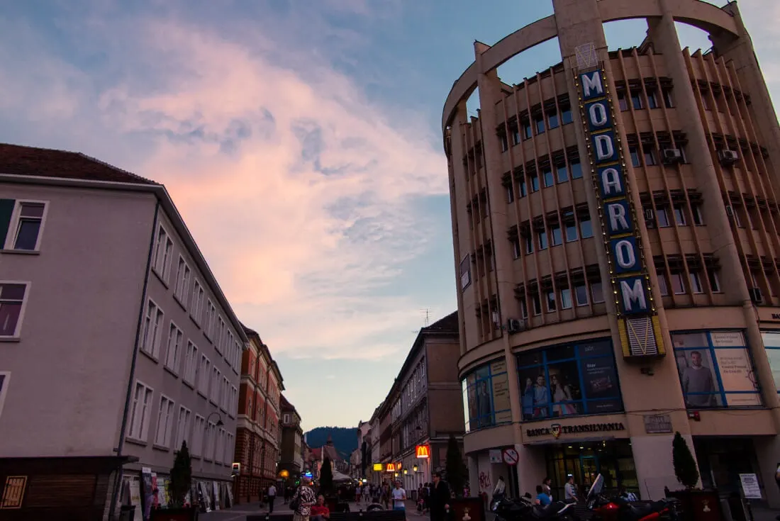 Strada Republicii in Brasov Transylvania