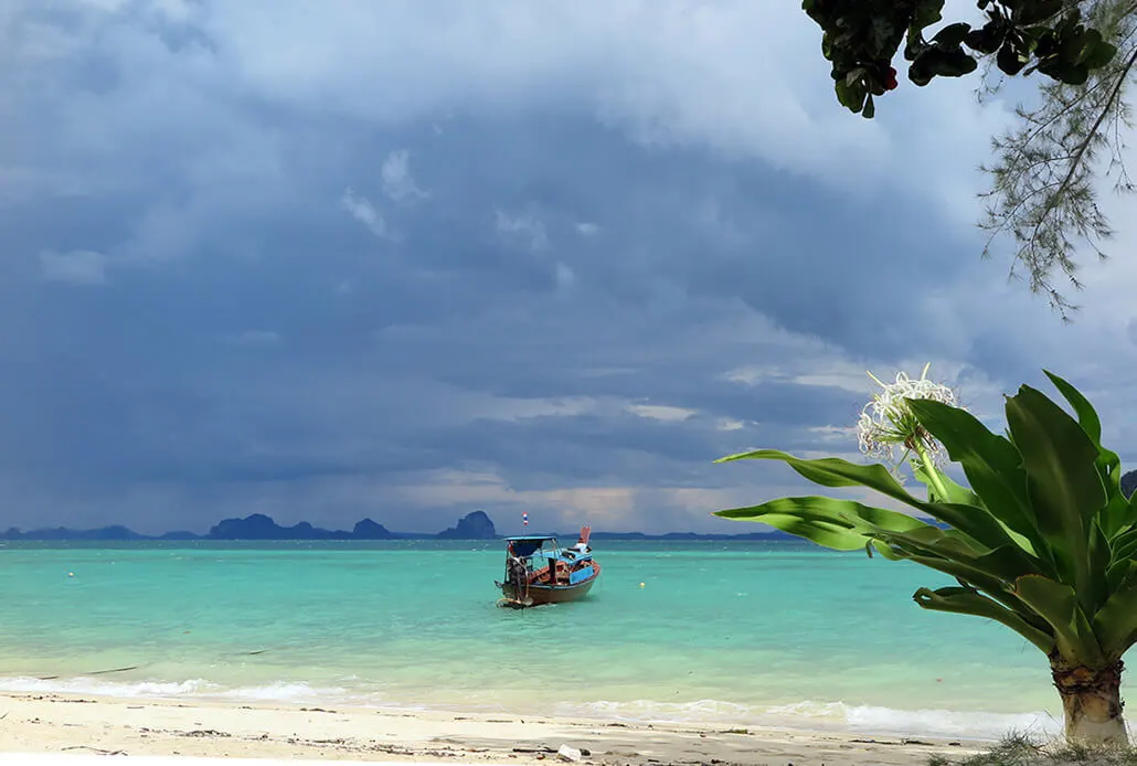 Having a lunch on Ko Ngai island, on the 4 Islands Boat Tour