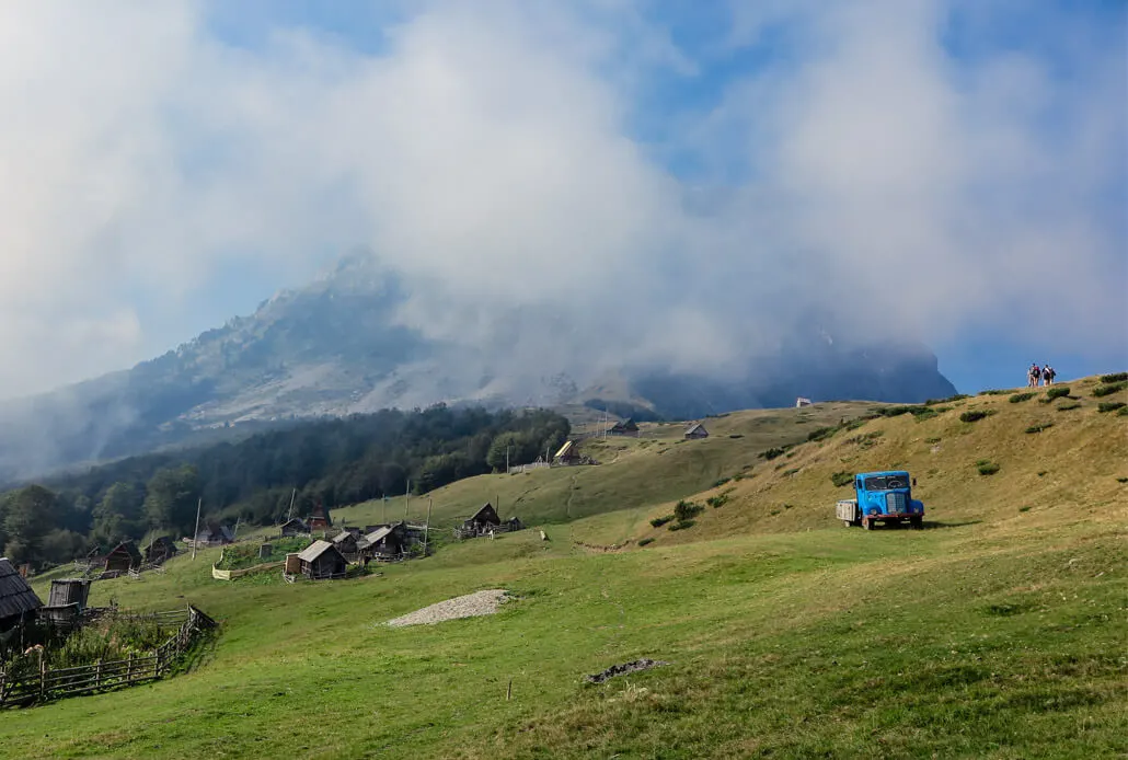 Kom Vasojevickij hiding under the fog, Montenegro