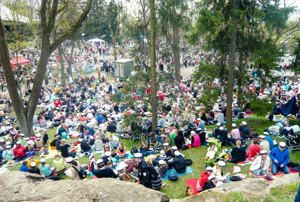 Parks are inarguably the most crowded spots during Vappu Finland