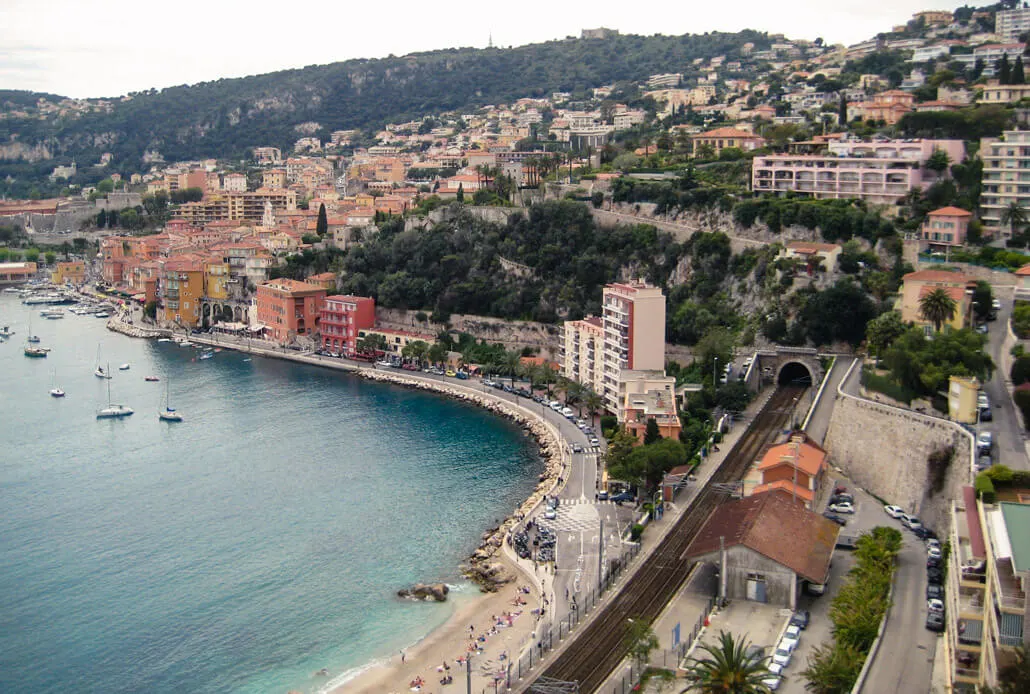 View of Villefranche sur Mer - one of the easiest Nice day trips
