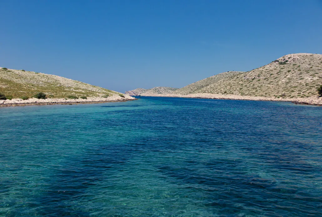 All shades of blue among the Kornati islands