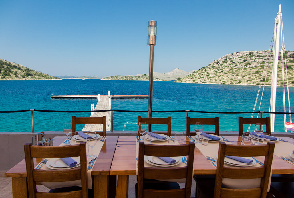 Lunch with a view on Levrnaka Island Kornati National Park