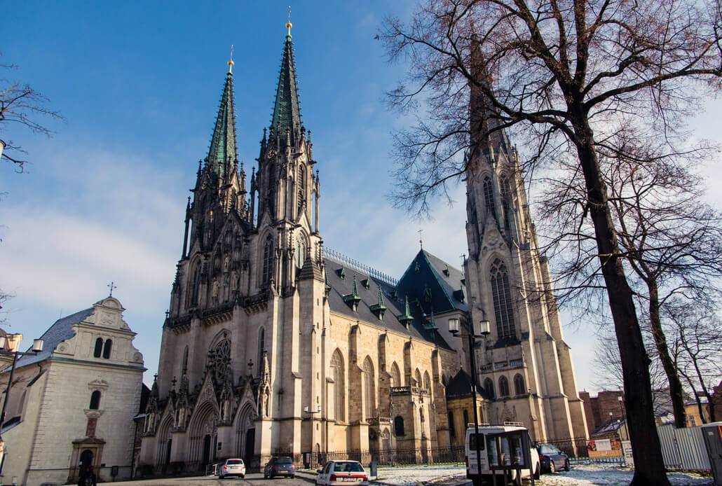 Olomouc Castle grounds with the St. Wenceslas Cathedral