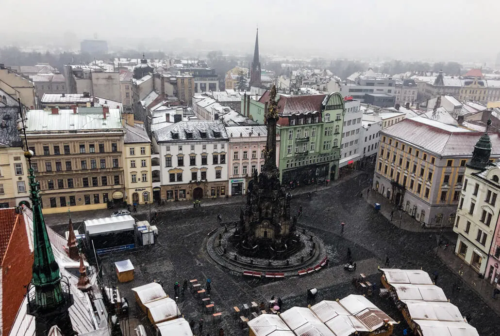 Pre-Christmas Upper Square in Olomouc