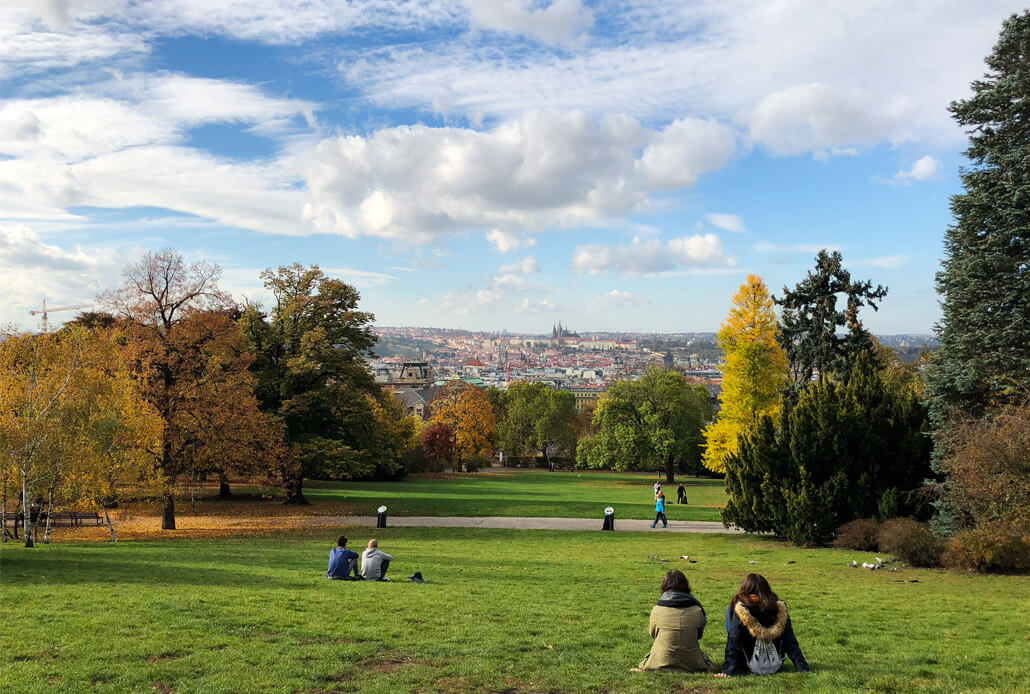 Riegrovy sady Prague in May