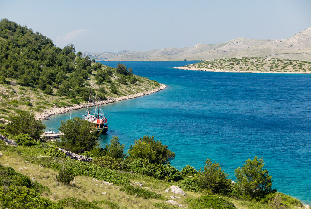 Views from Levrnaka Island Kornati Croatia