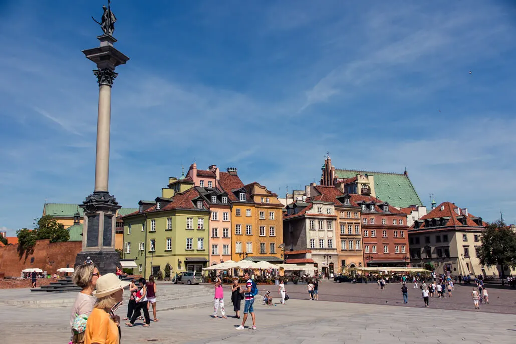 Castle Square in Old Town Warsaw Poland