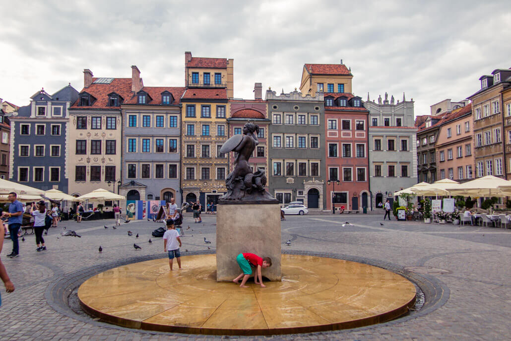 Mermaid Statue Old Town Warsaw Poland