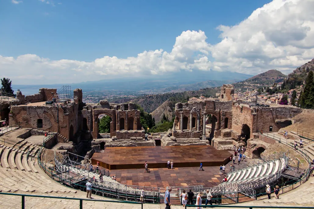 Ancient Greek Theatre in Taormina Sicily