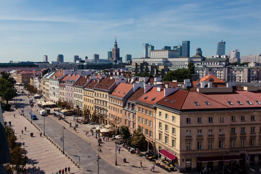 View of Nowy Swiat Road Capital Warsaw