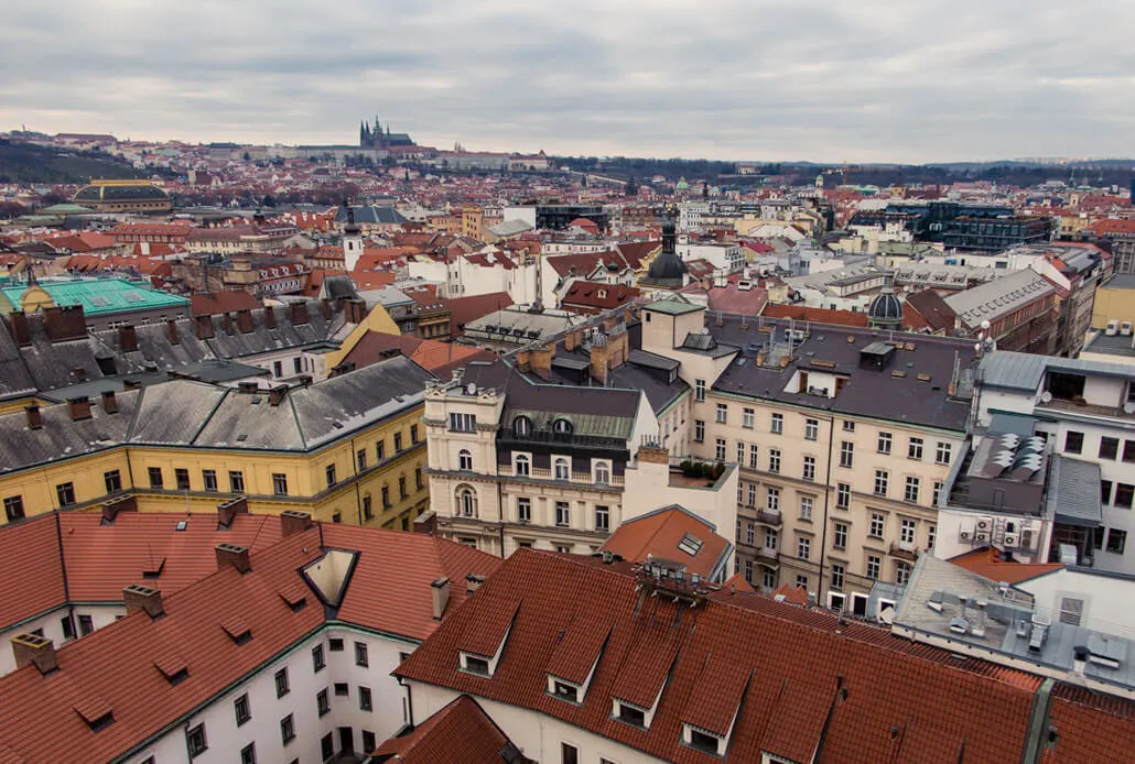 No snow on Prague's rooftops