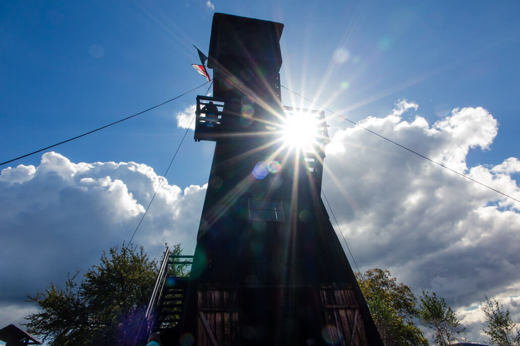 Drilling tower in Magdalena mine