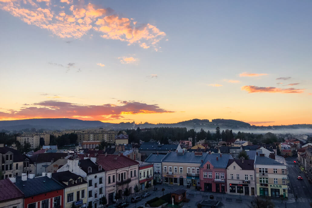 Sunset over Gorlice Poland