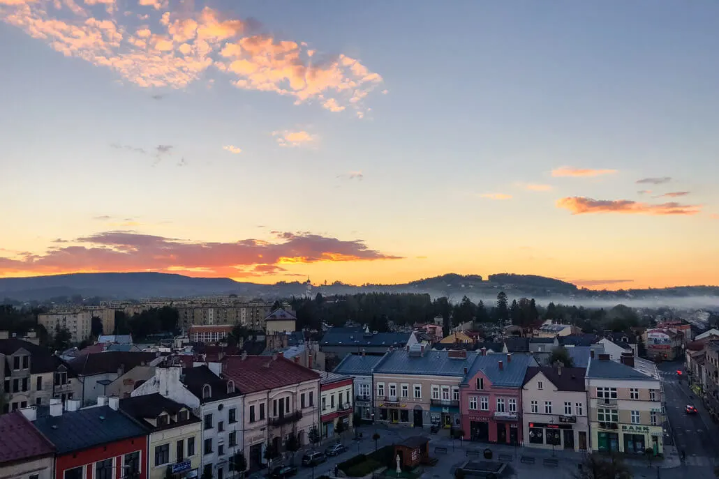 Sunset over Gorlice Poland