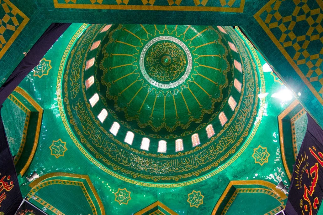 Inside Bibi Heybat Mosque on the outskirts of Baku Azerbaijan