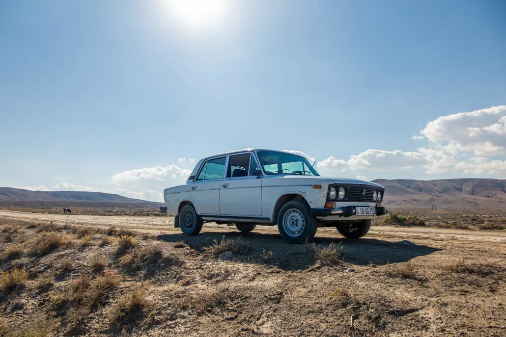 Old Lada Car in Gobustan