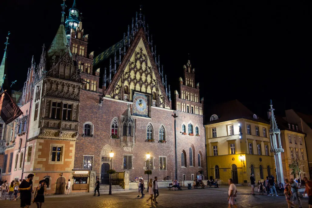 Wroclaw Old Town at night