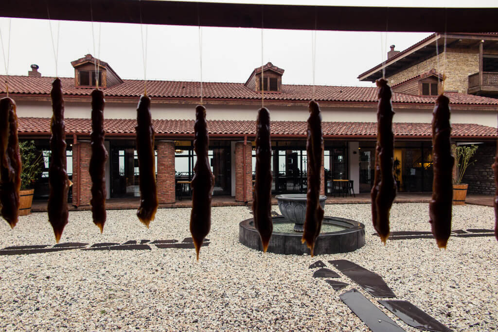 Churchkhela hardening at Mosmieri Wine Estate Georgia