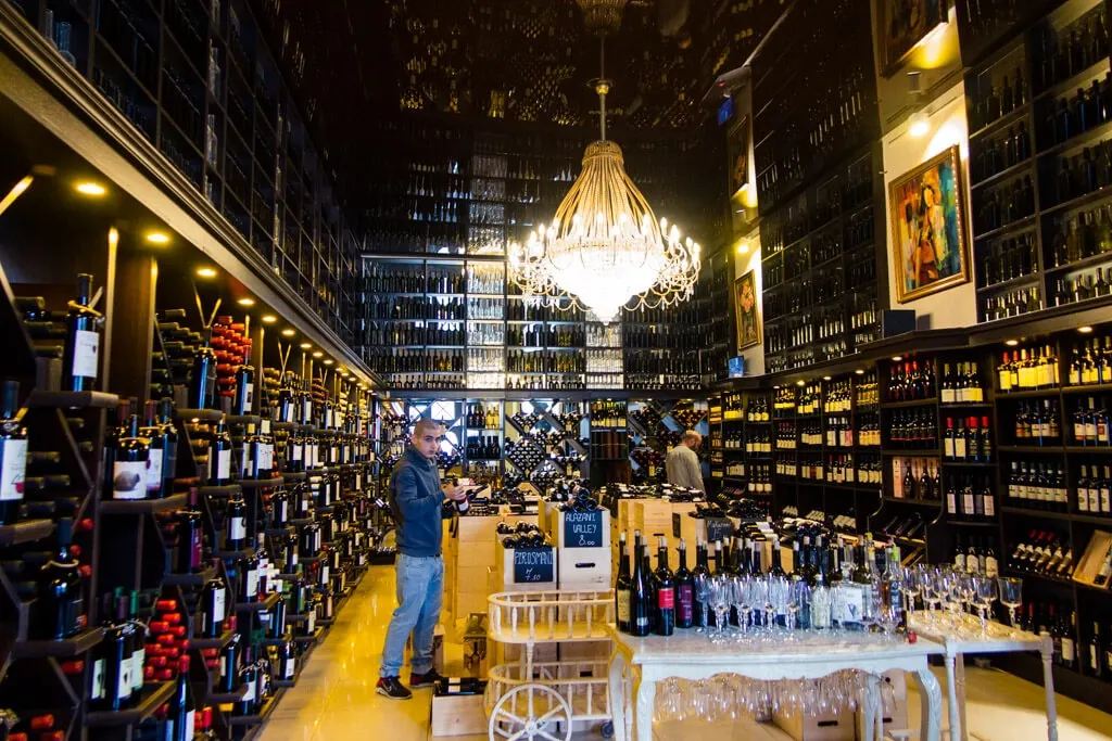 Inside Wine Gallery Shop Tbilisi