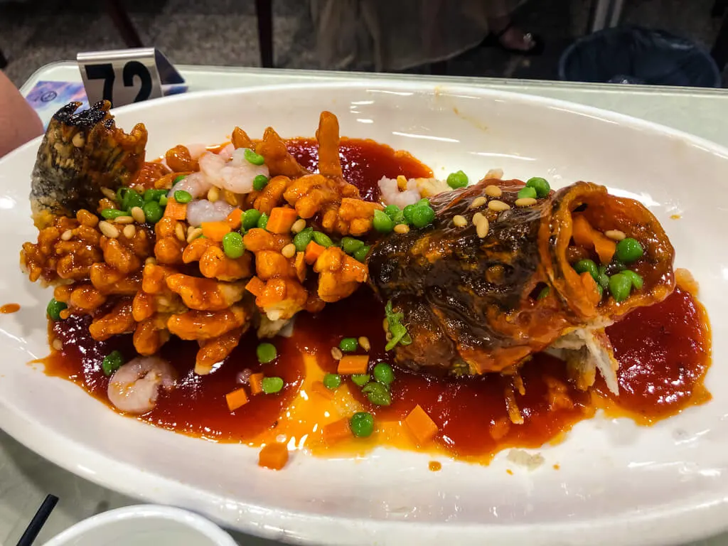 Fish served in Shanghai