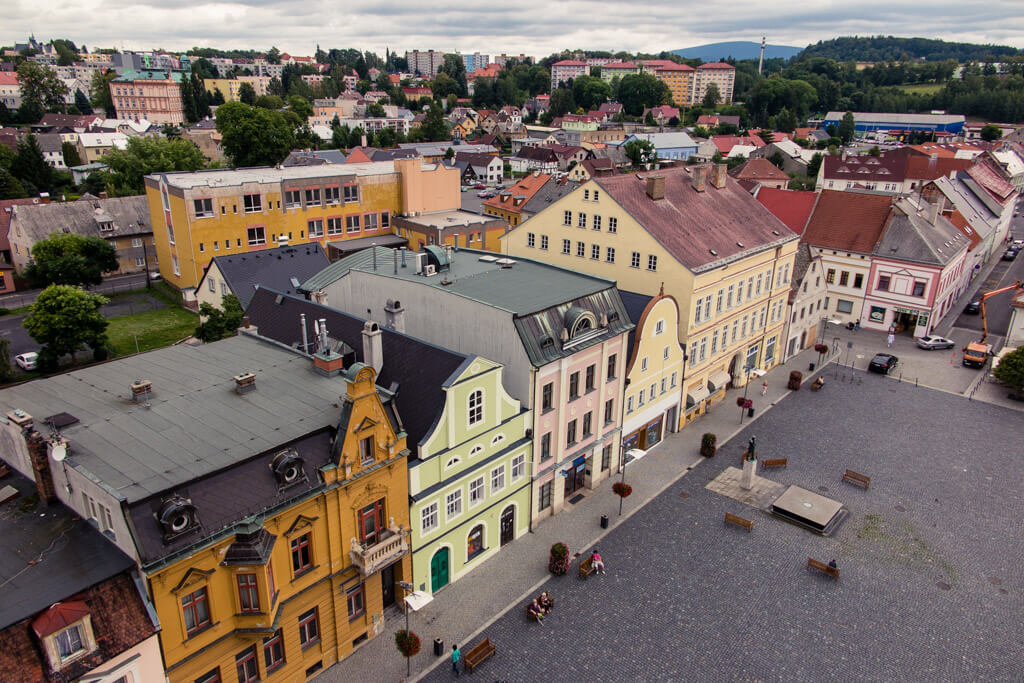 Výhled z věže frýdlantské radnice