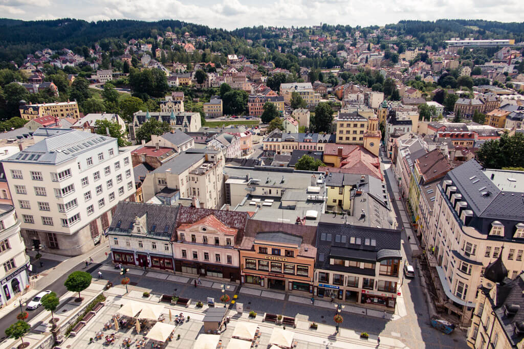 Výhled z jablonecké radnice