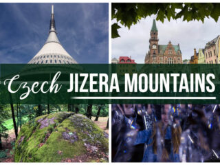 4 photos of Czech Republic's Jizera Mountains with text overlay 